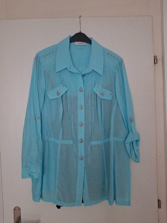 Bluse von Kirsten, türkis, Gr. 53, mit passendem Top
