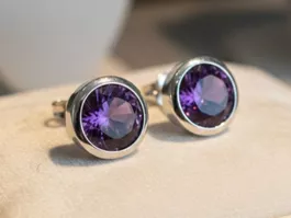Silber 925 Ohrringe mit Amethyst, prachtvoll & dezent - NEU