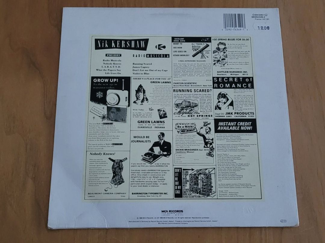 Vinyles: LP  Nik Kershaw – D'occasion à Martigny par MZ-67 1