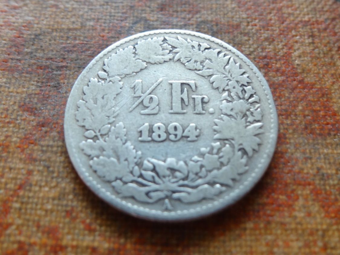 Tutti le monete: 1/2 Fr. 1894  (B) – Usato da Romanel-sur-Lausanne venduto da Swift13