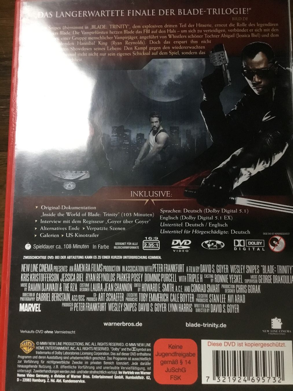 Tutti i DVDs: DVD Blade Trinity 2-Disc-Edition   🎸 – Usato da Thierachern venduto da sweden08 1