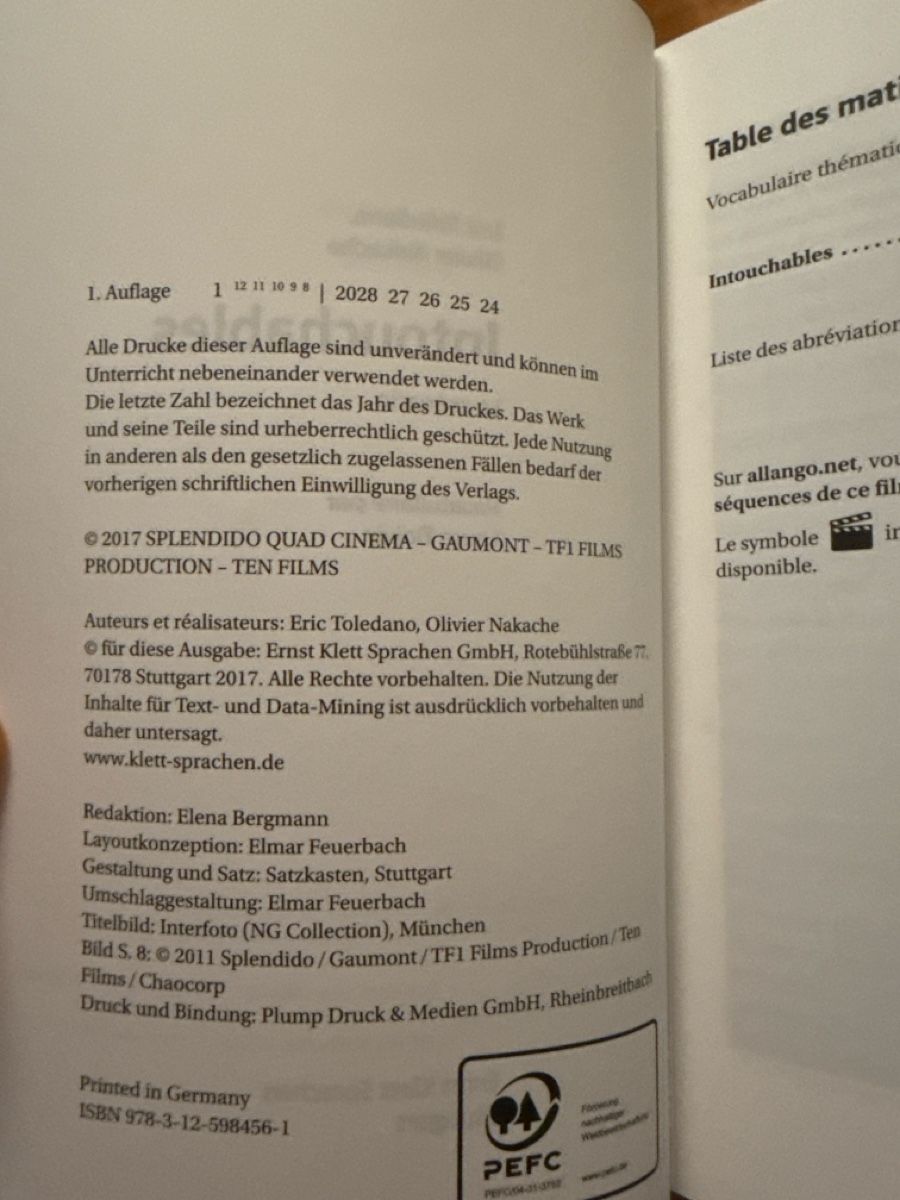 Bücher: Intouchables Drehbuch mit Filmszenen – Neu (gemäss Beschreibung) aus Meilen von vil_j6bf 2