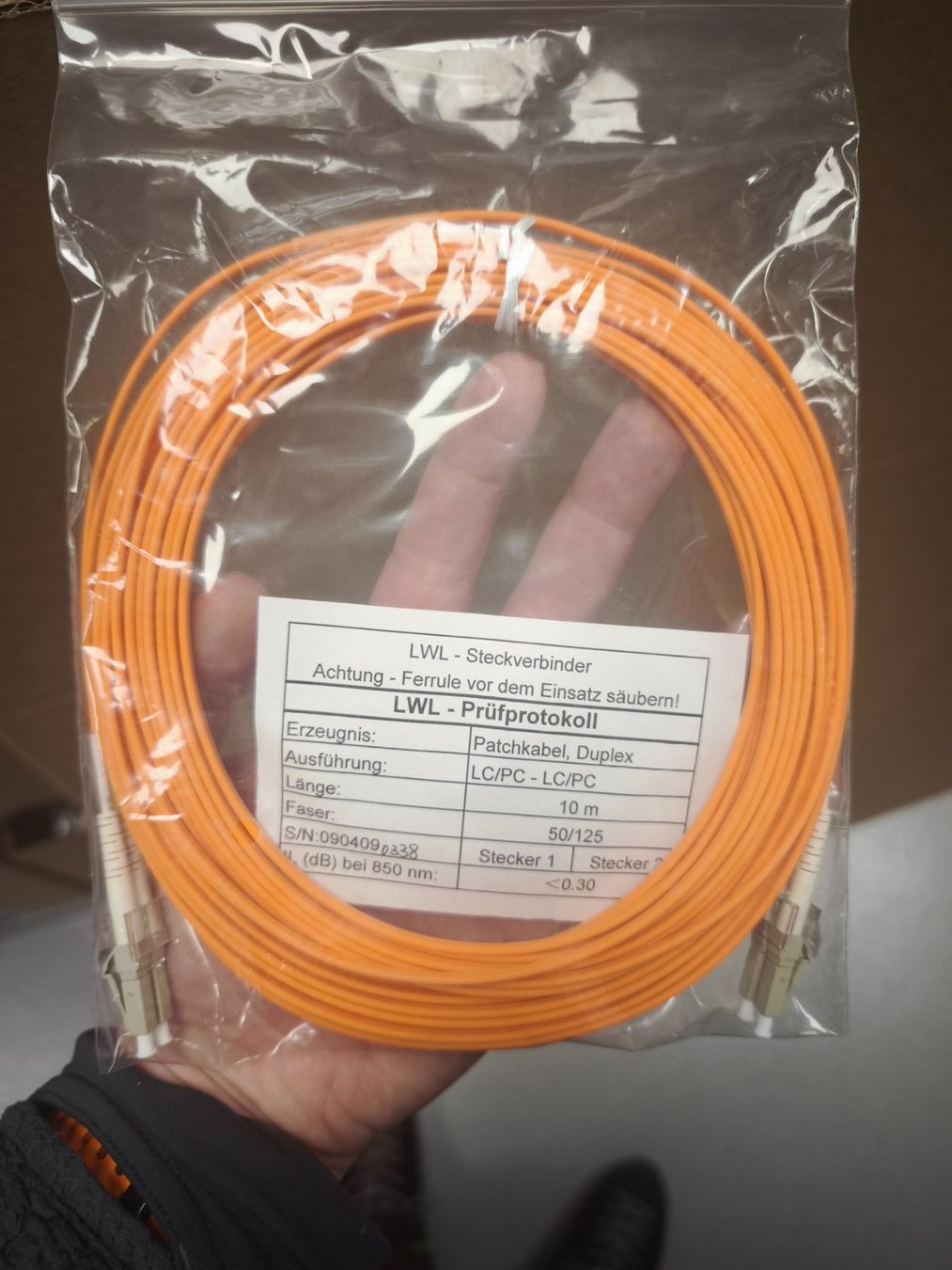 Cavi: LWL Patchkabel MM OM2 / LC/PC - LC-PC – Nuovo e nell'imballaggio originale da Seedorf UR venduto da Skywalker89