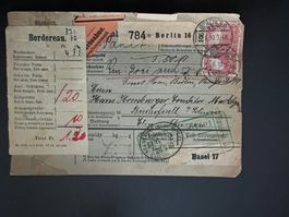 Berlin Paketkarte 1910 Deutsches Reich  Basel  (V840)
