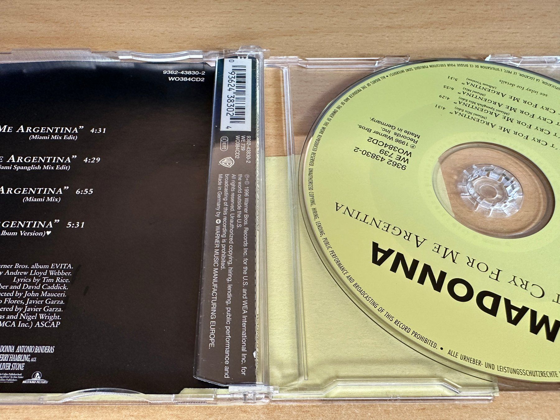 CDs: Madonna – Don't Cry For Me Argentina - Single CD – Gebraucht aus Rikon im Tösstal von Alpenmutz 1