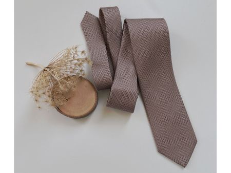 Kravatte Krawatte Seide beige Minimuster VINTAGE 1970s