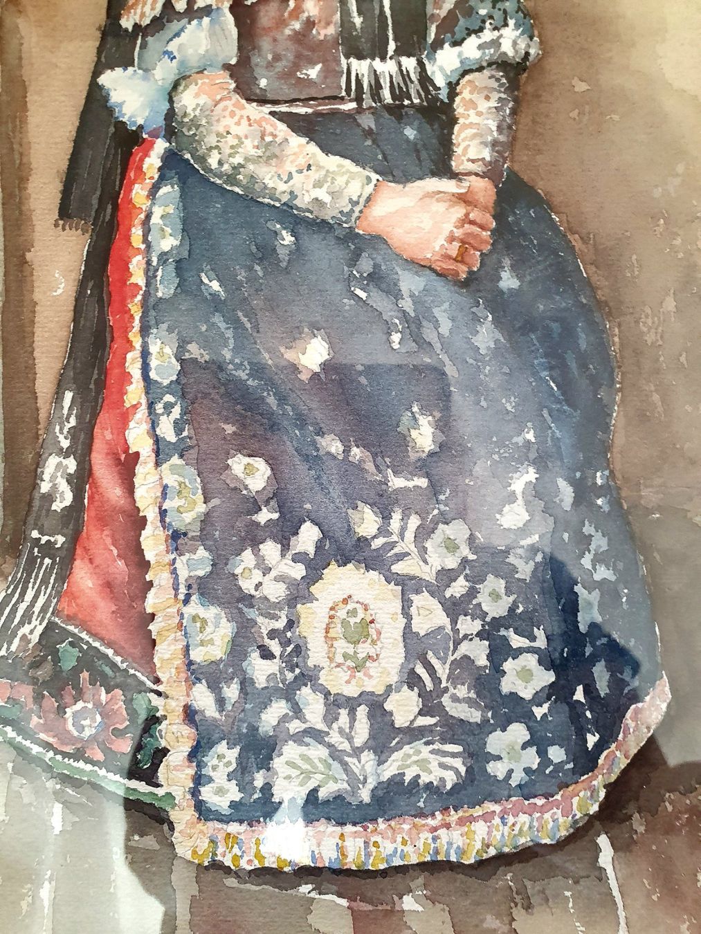 Gemälde: Ancienne grande aquarelle  signée – Gebraucht aus Les Brenets von SBO56 2