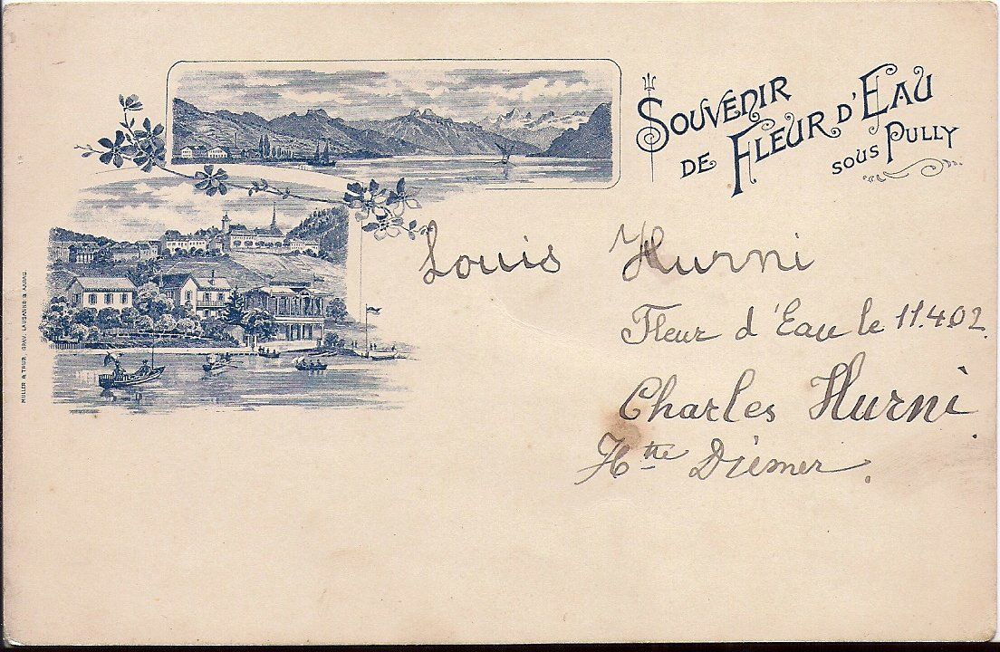 Ansichtskarten: PULLY, souvenir de Fleur d' Eau – Neu (gemäss Beschreibung) aus Les Verrières von Scampi0