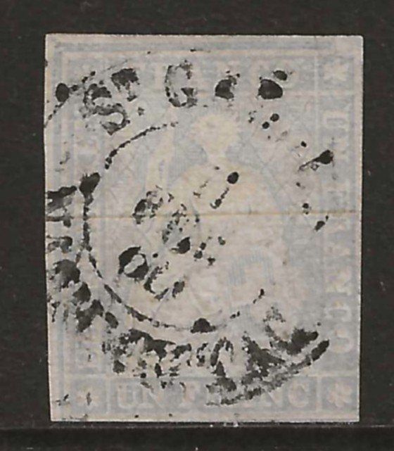 Alle Briefmarken: 1856 : Strubel Nr. 27D - KP 1300.-- – Gebraucht aus Gümligen von Geniusbuy