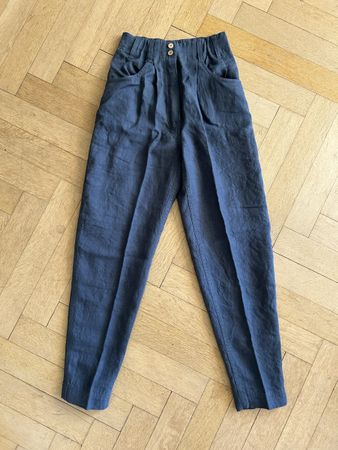 Leinenhose mit hoher Taille jeansblau Grösse XS neuwertig
