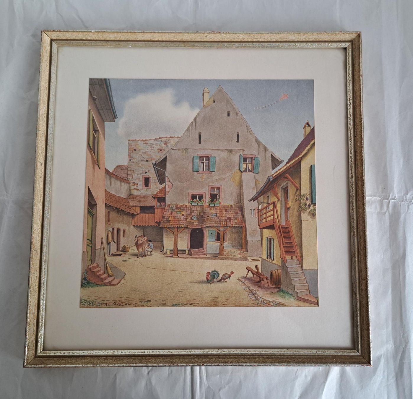 Poster & Bilder: Niklaus Stoecklin: Meierhof Riehen, 1941 – Gebraucht aus Basel von Patiscat