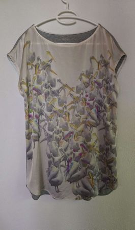 Marc Cain Blusenshirt mit Pelikan-Print Gr.40