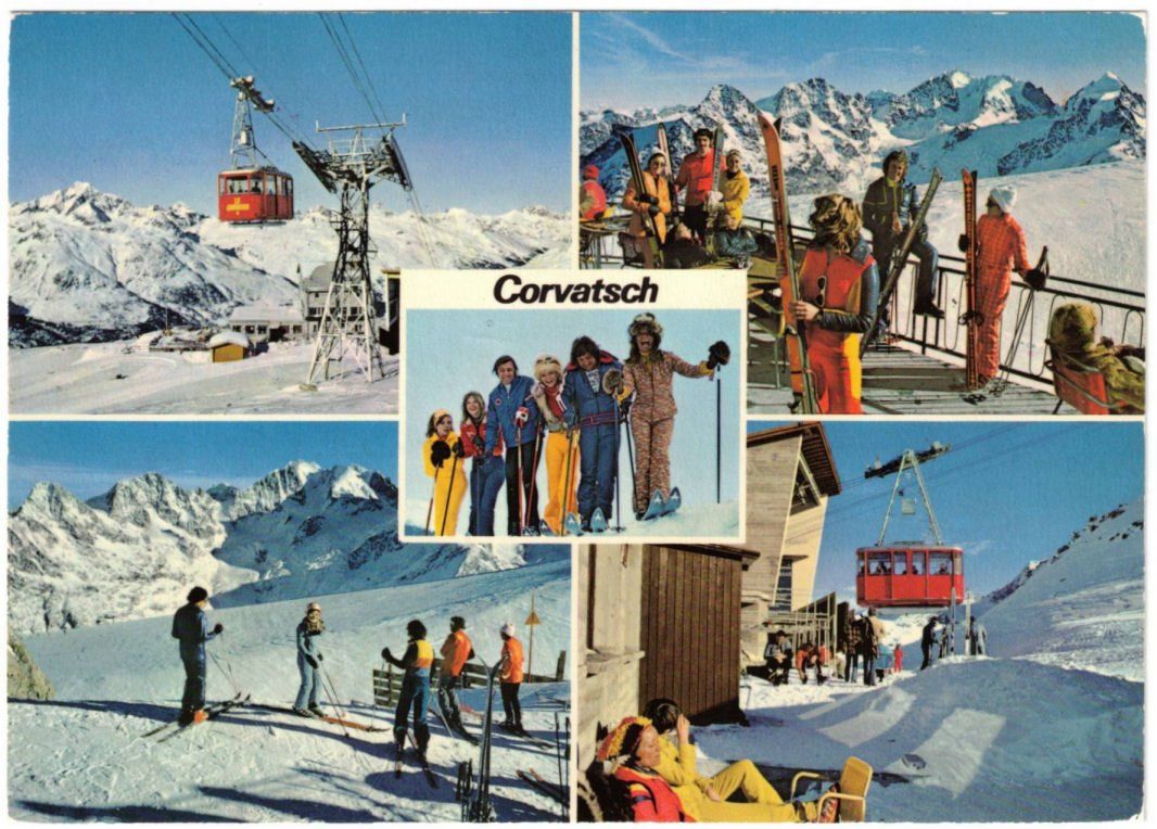 Cartoline postali: Silvaplana - 5 Bild AK Corvatsch – Usato da Binningen venduto da Mountainrider