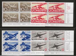 1944 : Flugpost Nr. F37 - F40 im VB, postfrisch **