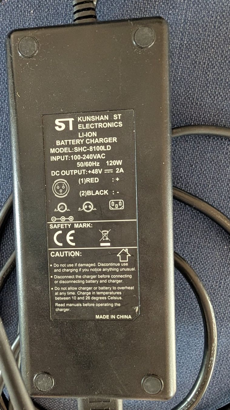 Caricabatterie: 48V 2A Battery charger – Usato da Zürich venduto da epopeyaodisea 1