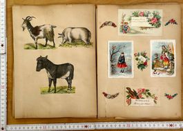 7 Seiten antike Oblaten Bilder ca. 1890 135 Jahre alt Weihn