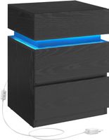 VASAGLE Nachttisch mit LED-Beleuchtung