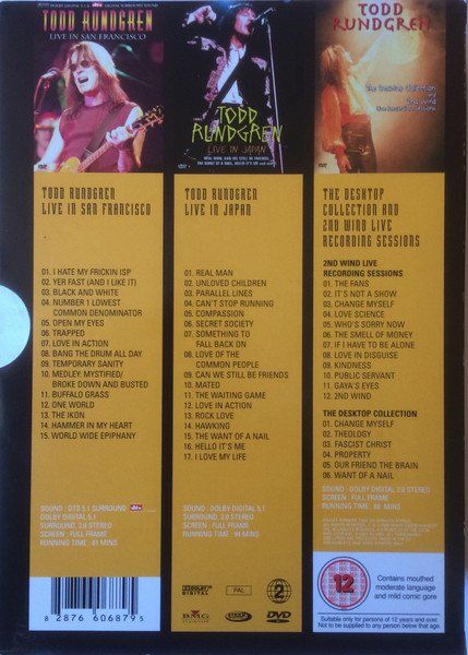 Alle DVDs: Rundgren Todd: 3 DVD Box Set – Neu und originalverpackt aus Steinhausen von Vilivinili 1