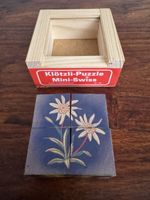 Klötzli-Puzzle Mini-Swiss Holz 4 Würfel gebrauchter Zustand