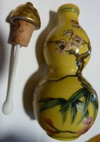 SCHÖNER GELBER PERFUME FLACON,--9 x 4 CM,--KEIN DEFEKT,--