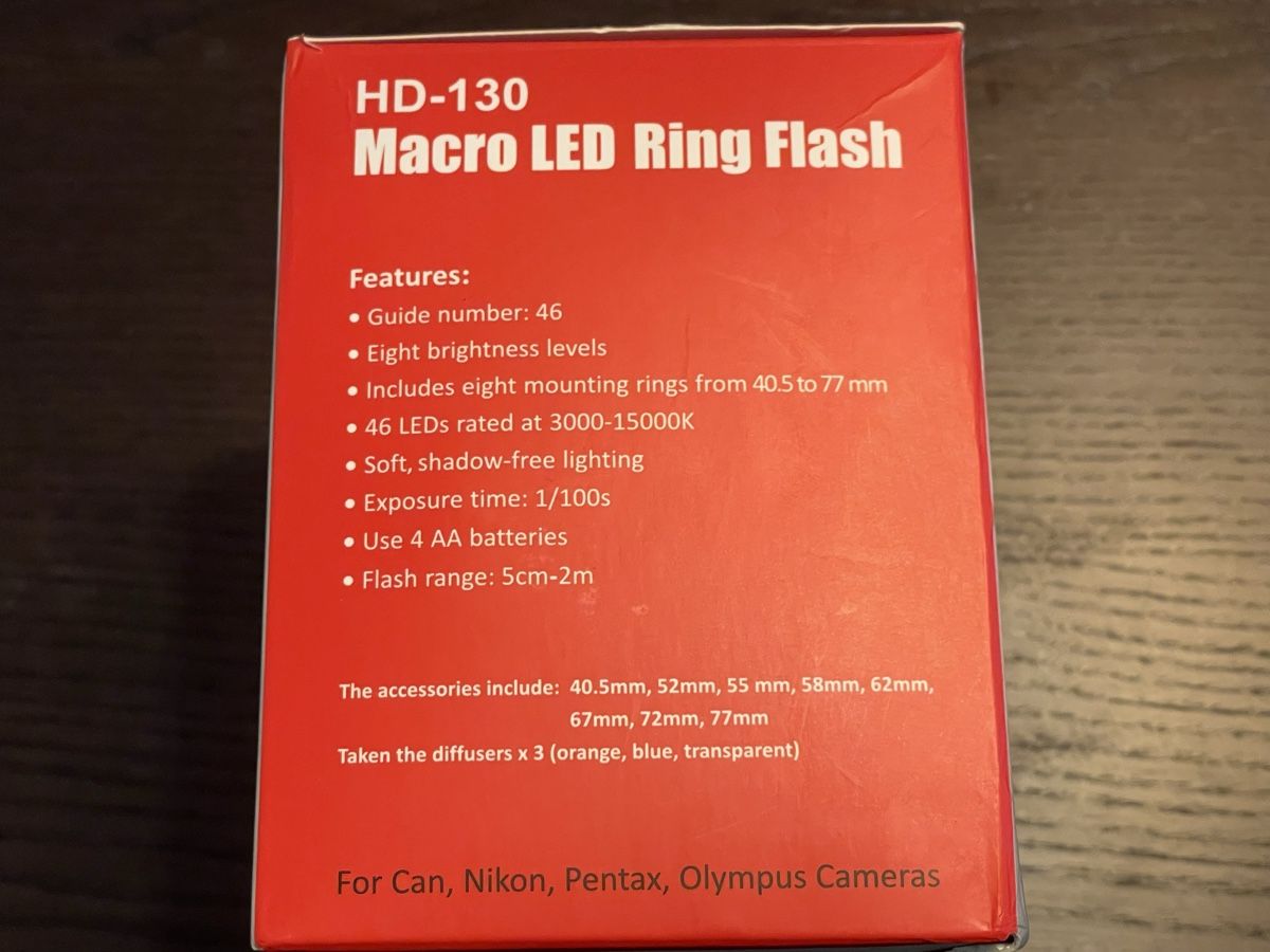 Blitze: HD-130 Macro LED Ring Flash for Canon, Nikon, Olympus! – Neu (gemäss Beschreibung) aus Münchwilen AG von fed_qj7w 3