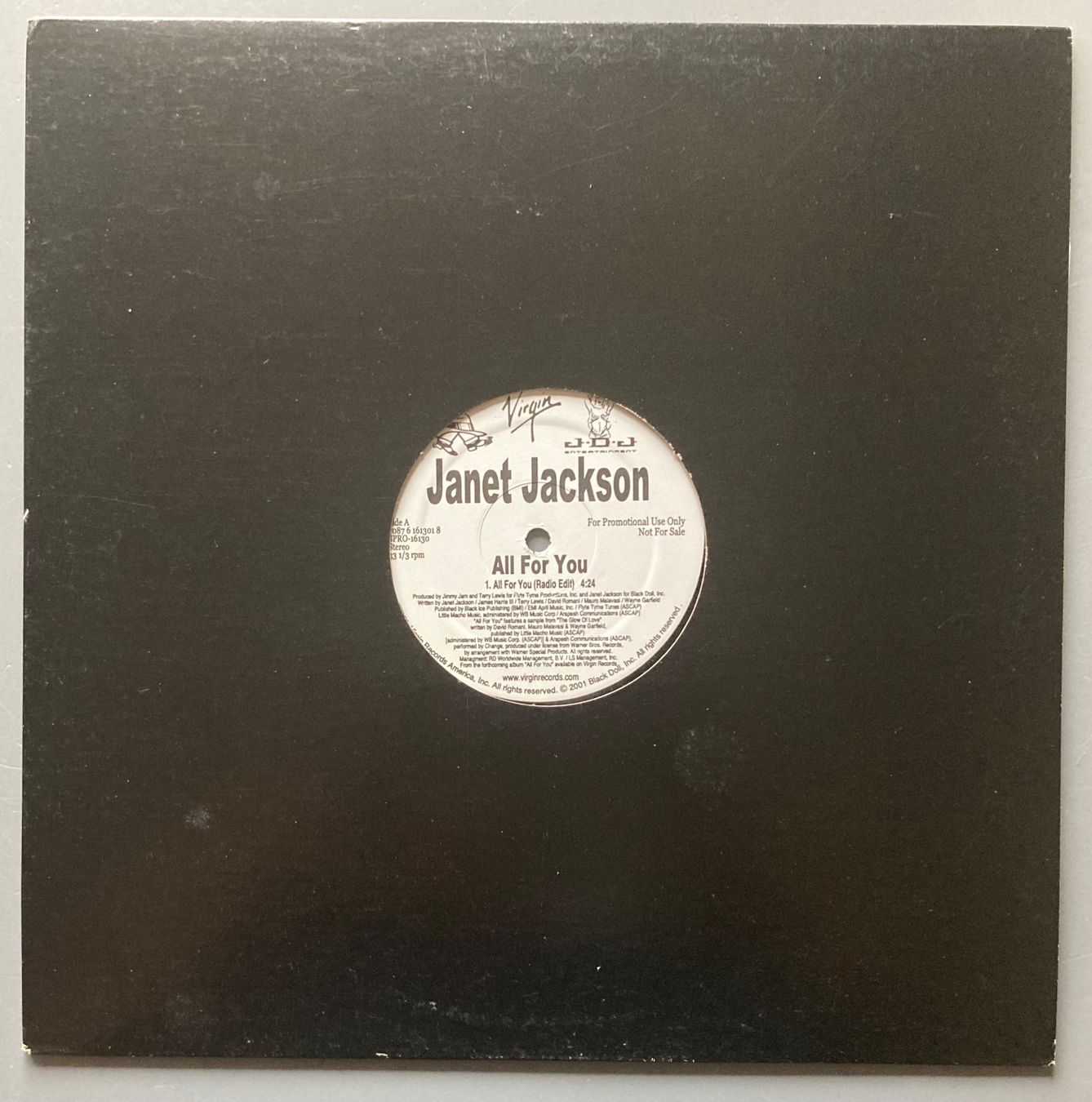 Dischi in vinile: JANET JACKSON - ALL FOR YOU – Usato da Poliez-Pittet venduto da Newtown-Records
