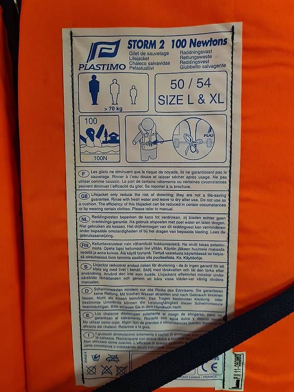 Schwimmwesten: PLASTIMO Rettungsweste Storm 2, Grösse L/XL – Neu (gemäss Beschreibung) aus Zürich von -iwan- 2