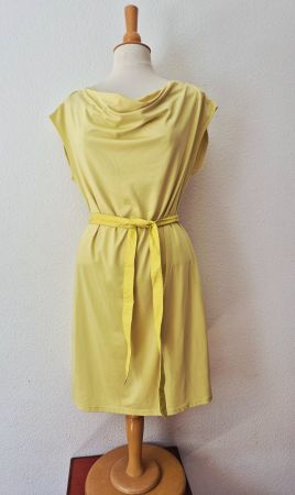 MORGAN KLEID DRESS M 38 KIWI GELB , TOP ZU BOOTS JACKE
