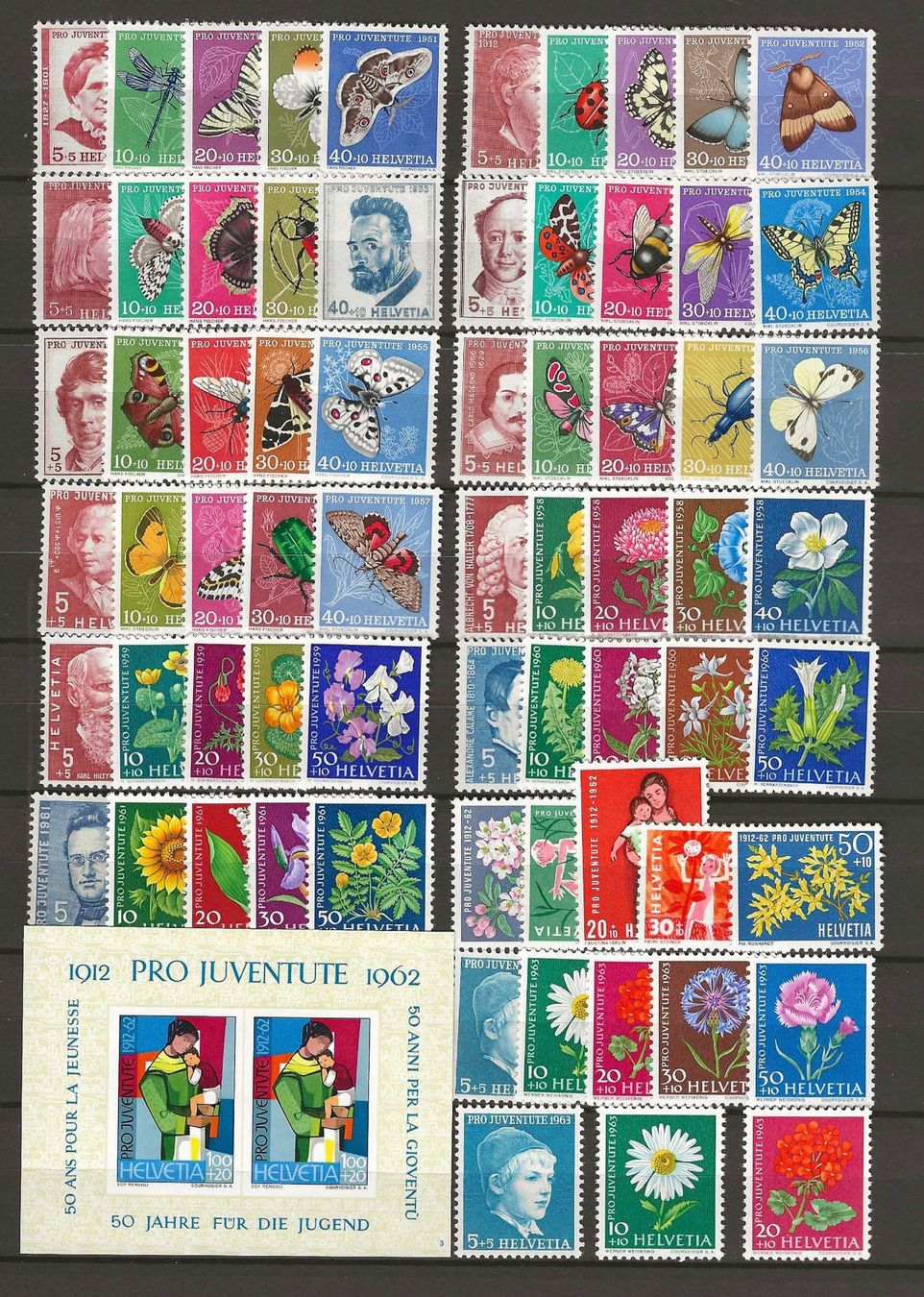 Tutti i francobolli: postfrische Pro Juventue 1932 - 1963 ** – Nuovo (secondo la descrizione) da Gümligen venduto da Geniusbuy 1