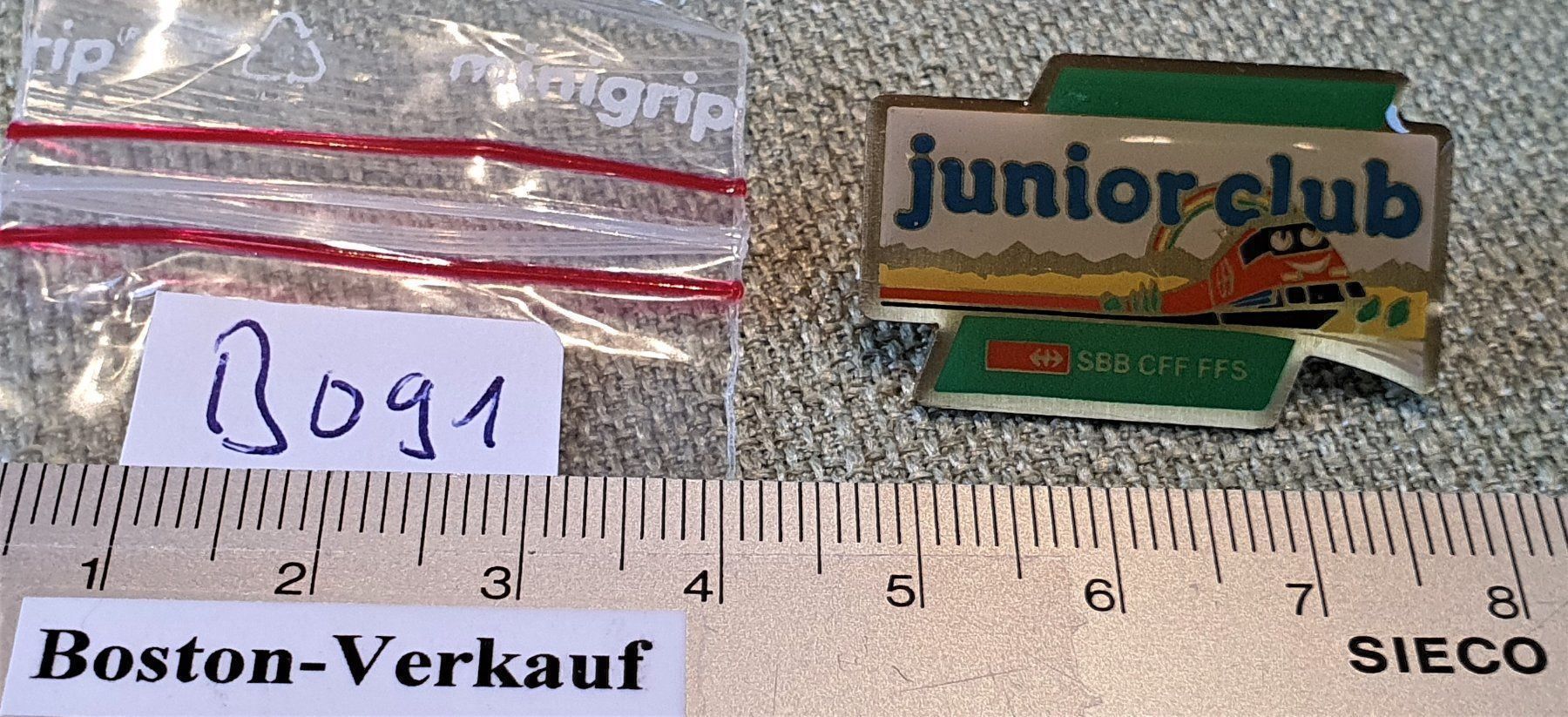 Placchette & Badge: B091 - Pin SBB CFF FFS Junior Club – Usato da Reinach BL venduto da Boston-Verkauf 2