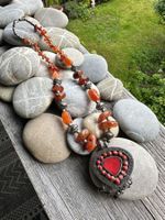 Wunderschöne Vintage-Kette mit echten Achaten