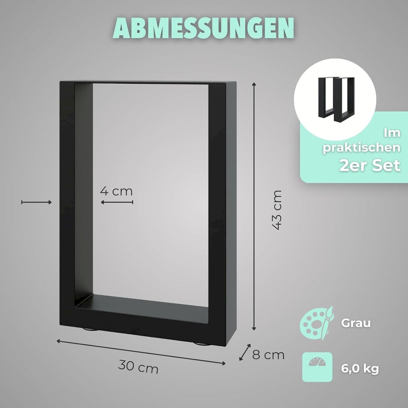 Altri accessori per camping: DIY 2er Set 30x43cm Bankkufen – Nuovo e nell'imballaggio originale da Bottighofen venduto da zaap 3