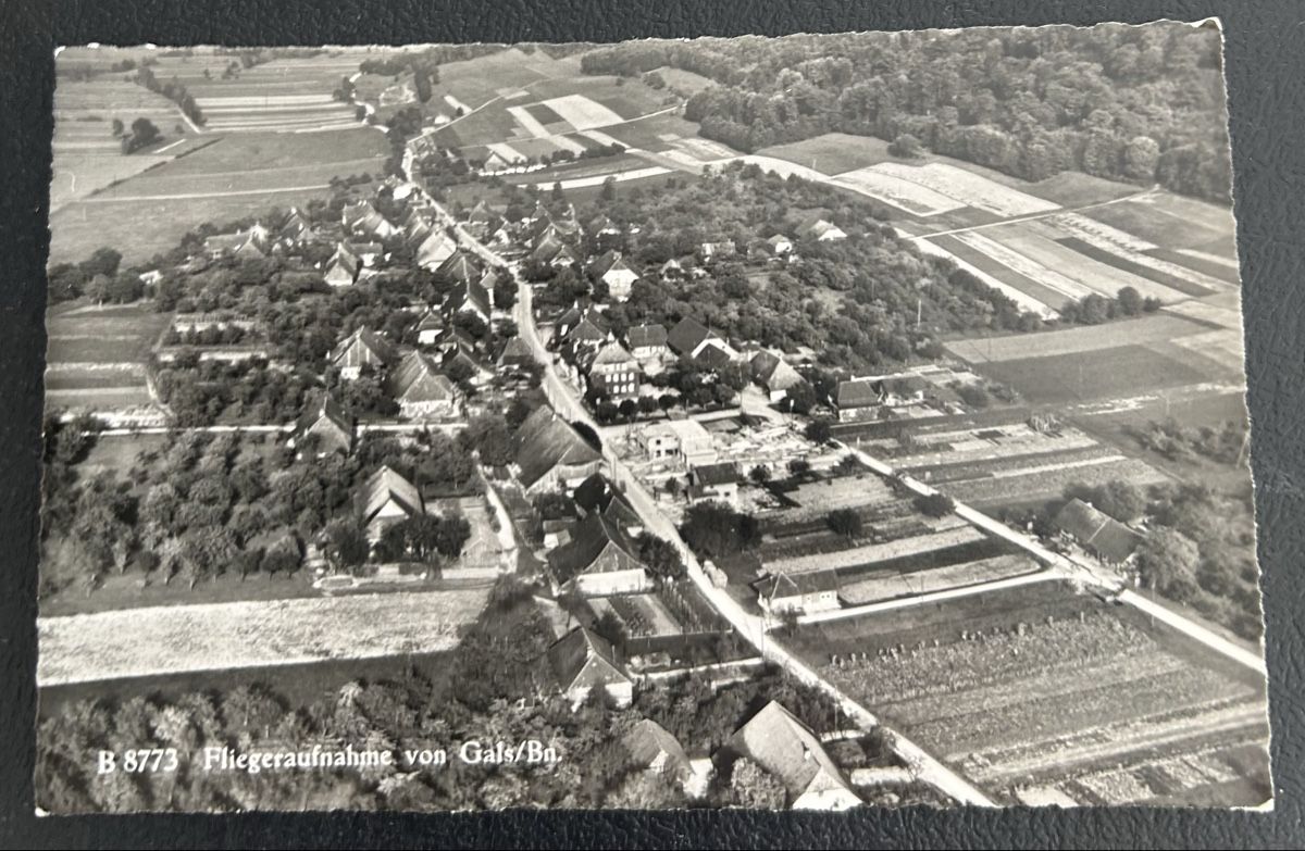 Cartoline postali: Flugaufnahme Gals BE – Usato da Horw venduto da Tellbub