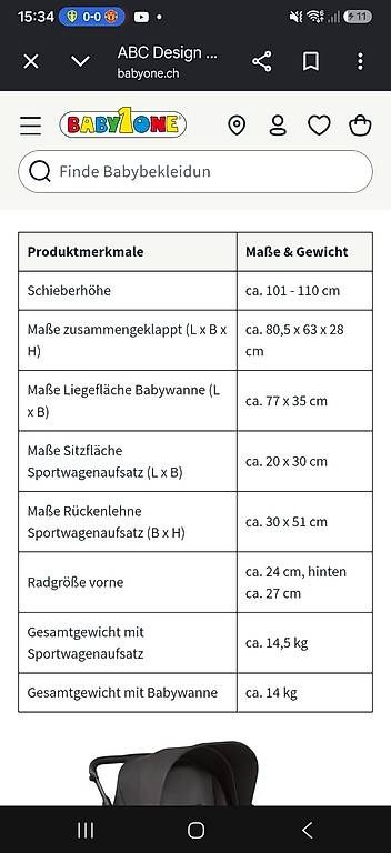 Carrozzine: Kinderwagen ABC Design Salsa Air – Usato da Münchenbuchsee venduto da Heuvelina 1