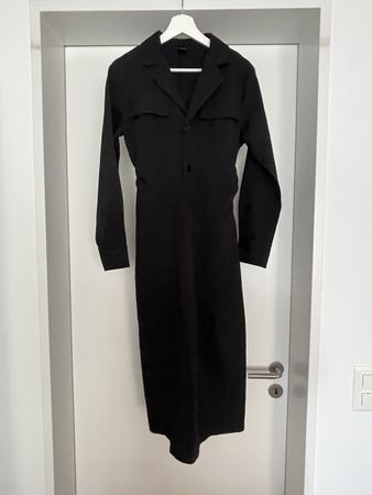 Schwarzes Hemdblusenkleid Grösse M Frühling Sommer 