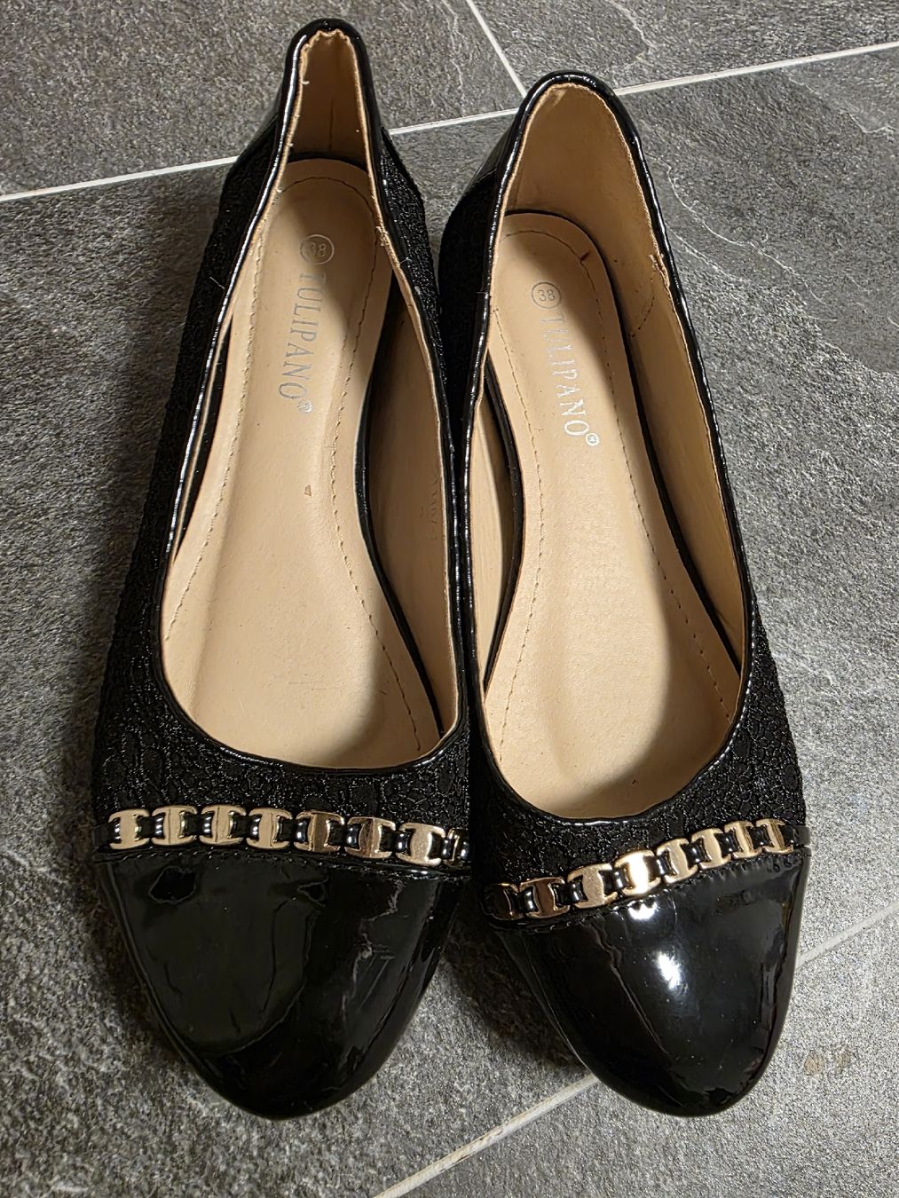 Scarpe da donna: Schicke, schwarze Ballerinas, Grösse 38 – Usato da Toffen venduto da ver_x68f 4