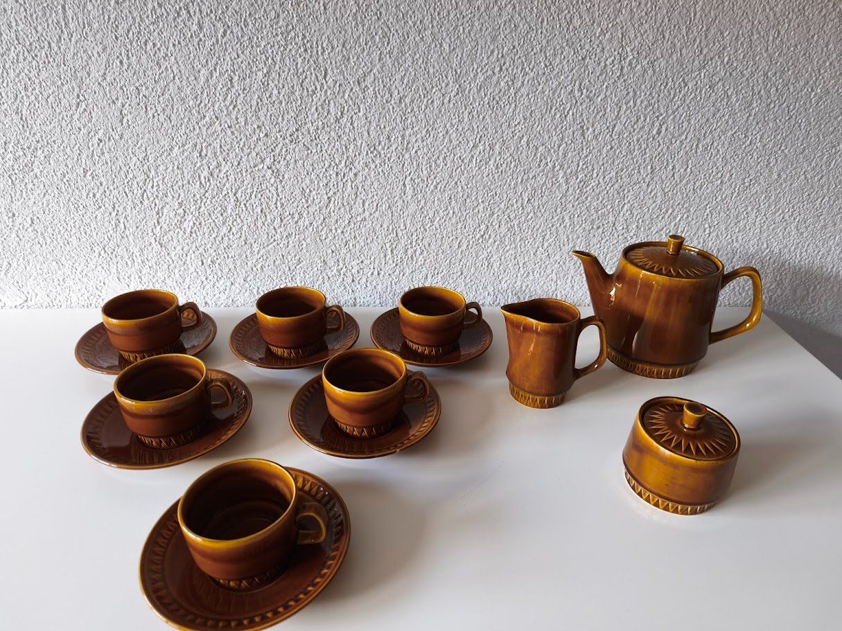 Geschirrsets: Mid Century Kaffeeservice Tee Set Kera Vitral Czechoslovakia – Gebraucht aus Toffen von Immo-Erben 1