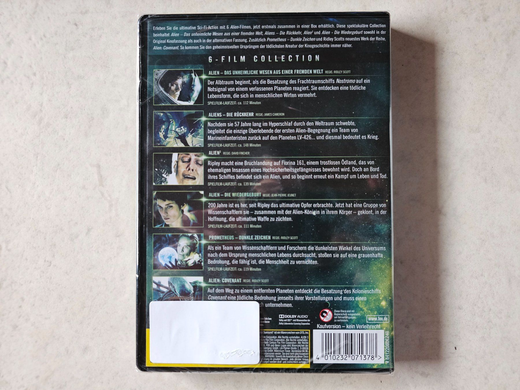 Alle DVDs: Alien  -  6 Film Collection / Fabrikneu – Neu und originalverpackt aus Schneisingen von  1