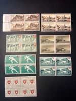 Briefmarken Pro PATRIA 4er Blocks ab 1943-1950