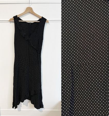 Asymetrisches Kleid Sommerkleid Punkte Polka Dots