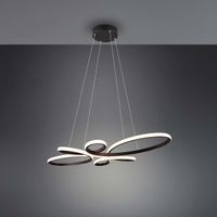 LED Pendelleuchte, Schwarz, 83 x 45 cm