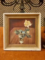 Vintage Rosen Stillleben Bild Mini Rahmen Wandbild