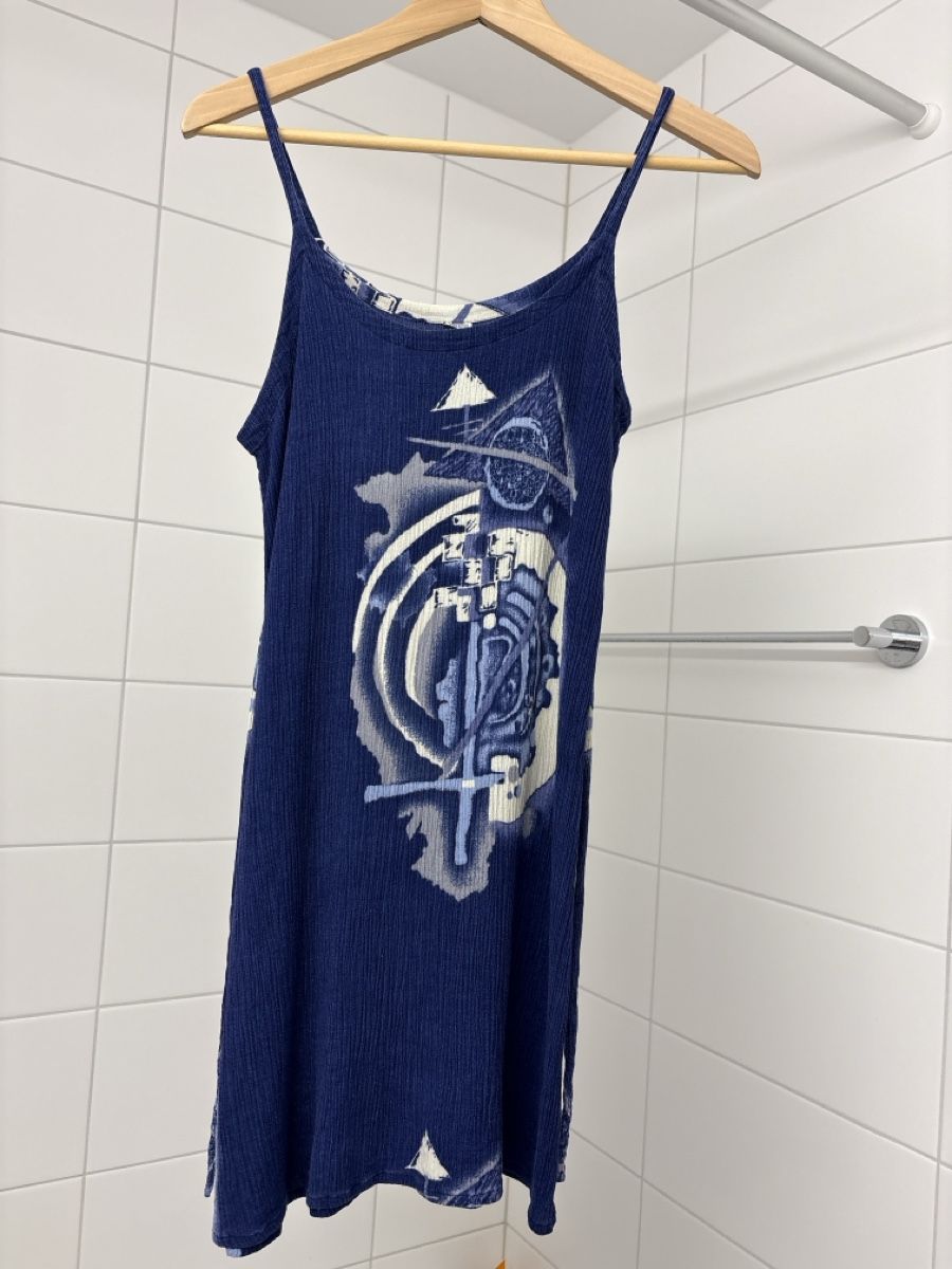 Vestiti: Kleid blau gemustert 100% Baumwolle Grösse S – Usato da Basel venduto da ann_7w6q 2
