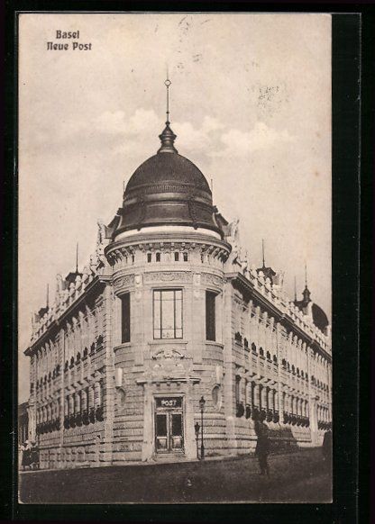Cartoline postali: AK Basel, Neue Post, 1909 – Usato da Berlin venduto da bartko-reher