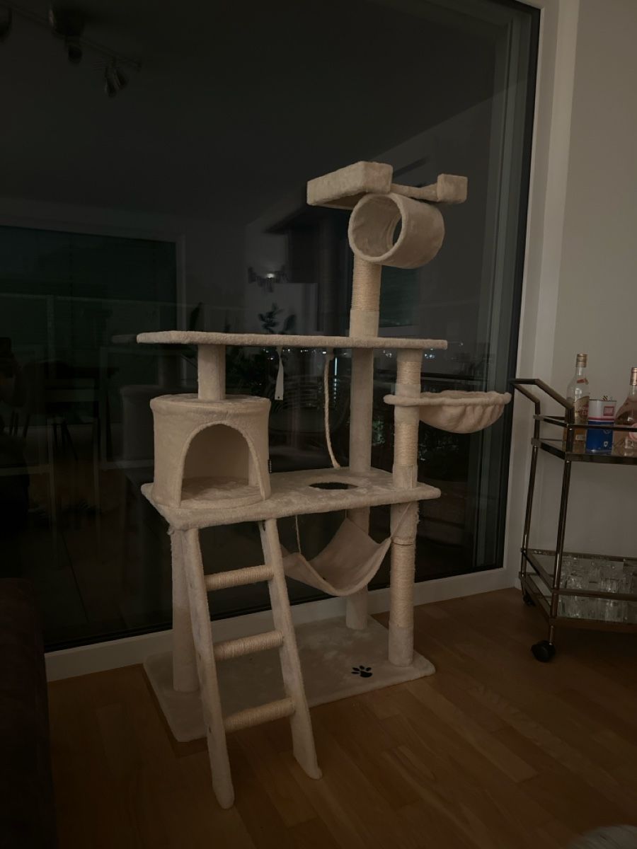 Arbres à chats: Cat Tree scratching post multi-level beige good condition – D'occasion à Buchs ZH par jil_p79h