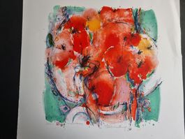 Franz-Josef Kissling (1944) Lithographie signiert Künstlerpr