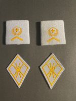 2 Patten/Achselschlaufen + 2 Kragenspiegel