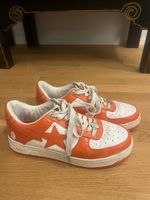 BAPE  orange white sneakers