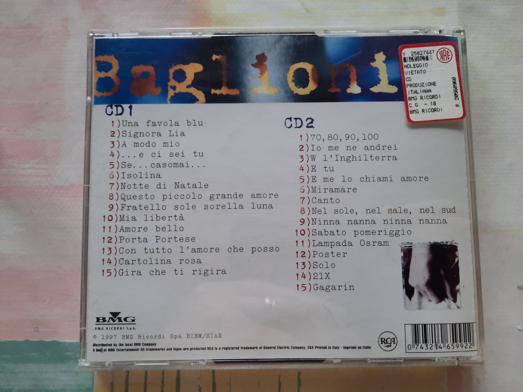 CDs: Cd Baglioni - Il treno va – D'occasion à Pully par bro_n52j 1