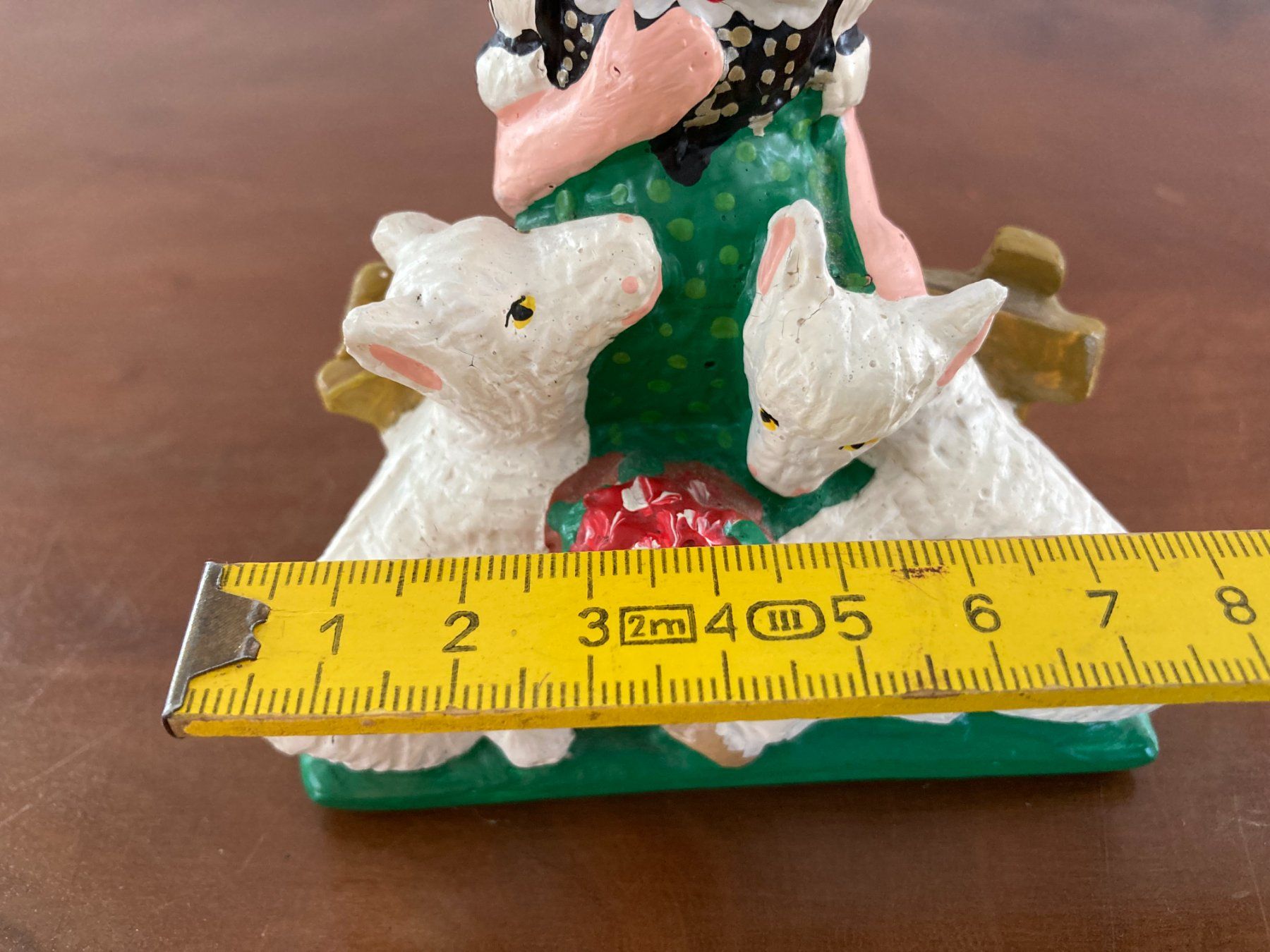 Statuette: Mädchen mit Schäfchen Figur signiert A. Klein – Usato da Subingen venduto da ArtBead 5